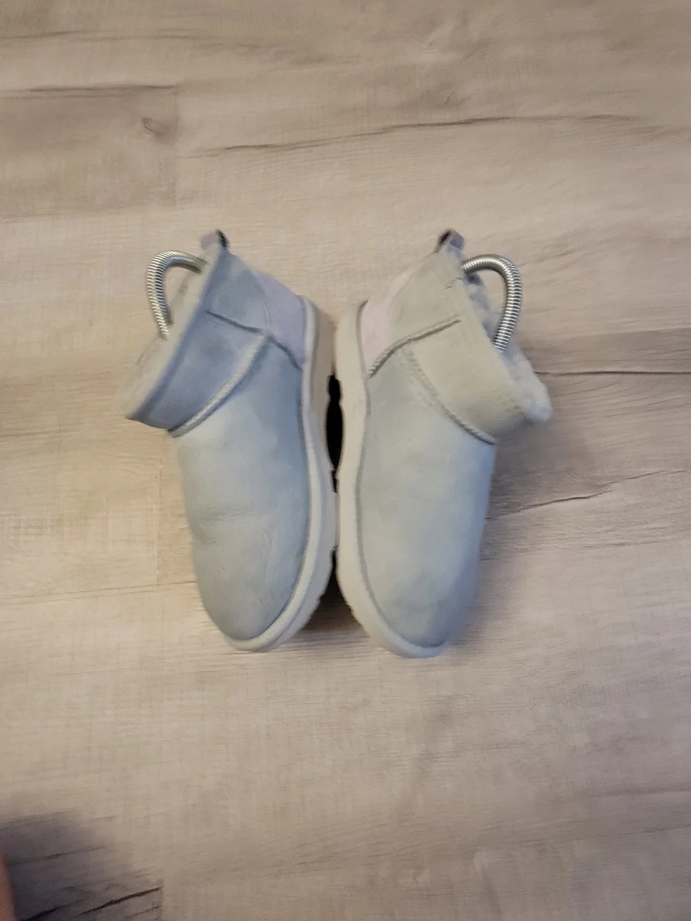 UGG Kids Short Suede Boots in Light Gray